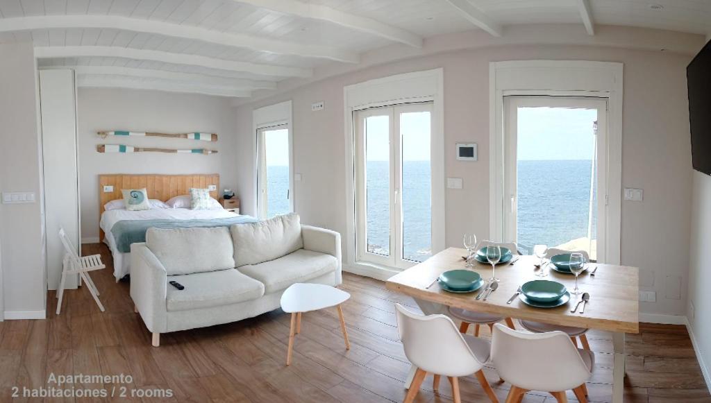 Vila Marina. Casa Marinera Con Terraza Sobre El Mar En Caion Cayon Ngoại thất bức ảnh
